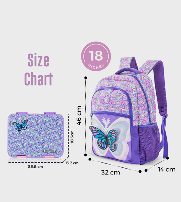 Eazy Kids  Backpack Set - Purple Backpack Set