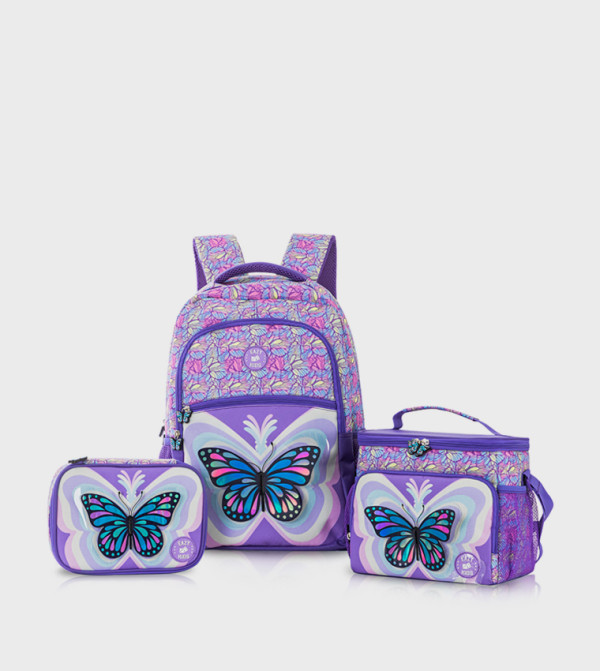 Eazy Kids  Backpack Set - Purple Backpack Set