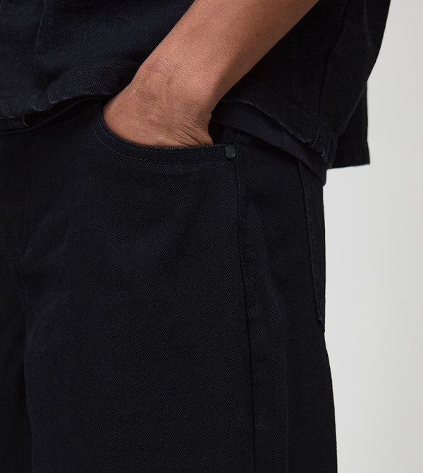 boohooMAN  Jeans - BLACK Relaxed Jeans