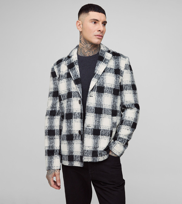 boohooMAN  Overcoats - Black Overcoats
