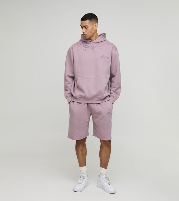 boohooMAN - Outlet  Co-Ord Set - Purple Co-Ord Set