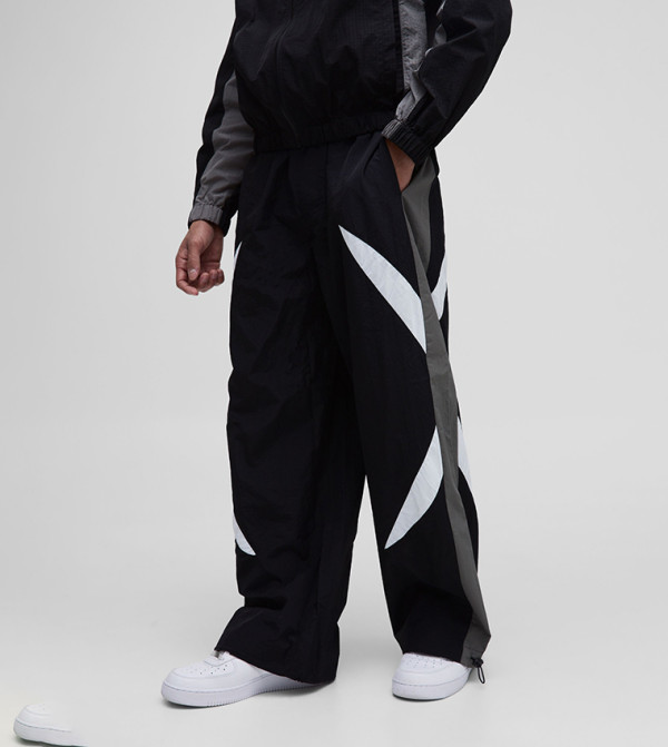 بوهو مان  relaxed-denim-cargo - أسود بنطال كاجوال