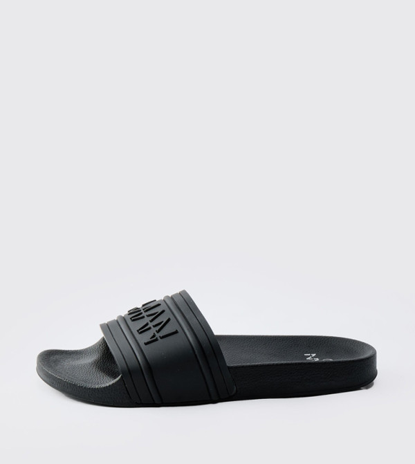 boohooMAN - Outlet - Black Slides