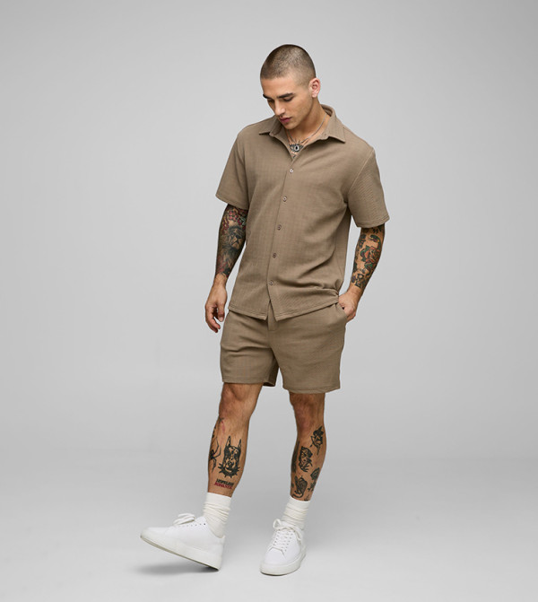 boohooMAN  Clothing Set - Brown Co-Ord Set