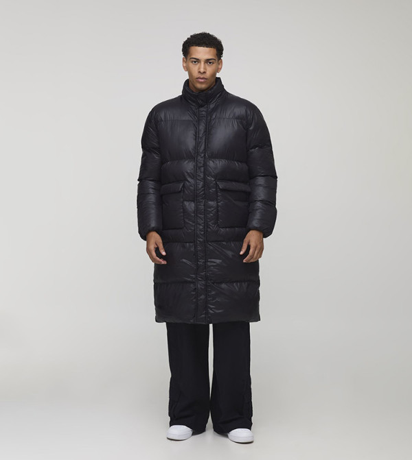boohooMAN  Overcoats - Black Overcoats