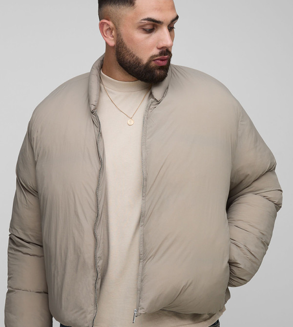 boohooMAN  Jackets & Coats - Taupe Casual Jackets