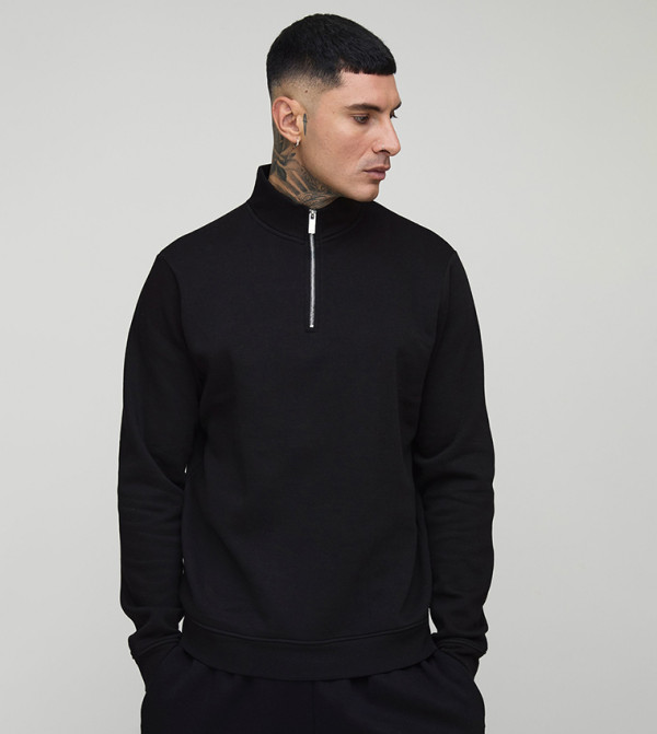 boohooMAN  Hoodies & Sweatshirts - Black Sweatshirts