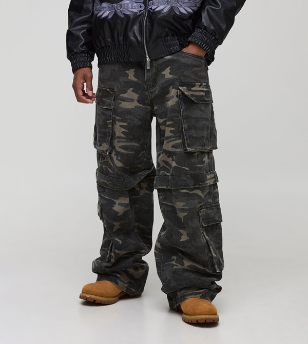 boohooMAN  Cargos - Grey Cargos