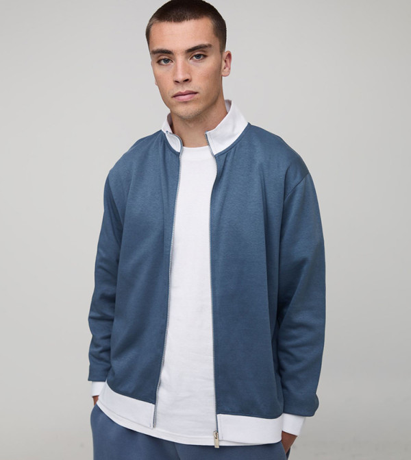 boohooMAN  Overcoats - Blue Overcoats