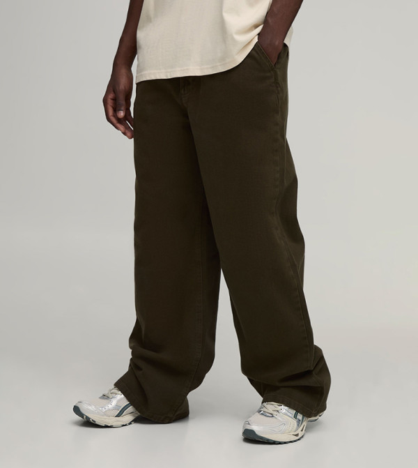 boohooMAN  Pants & Chinos - Khaki Casual Pants