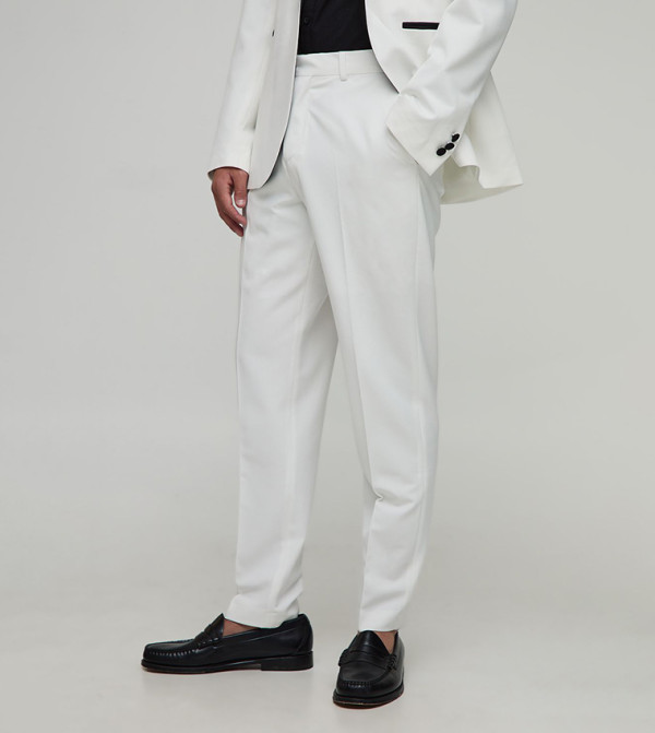 boohooMAN - Outlet  Formal Pants - White Formal Pants