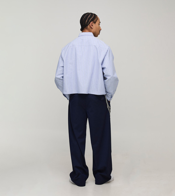 boohooMAN  - Navy Casual Pants