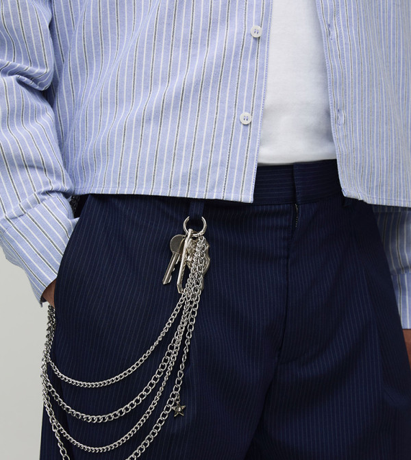 boohooMAN  - Navy Casual Pants