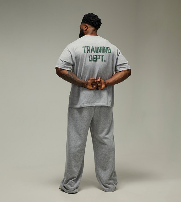 Training Dept. boohooMAN - Grey Round Neck T-Shirts