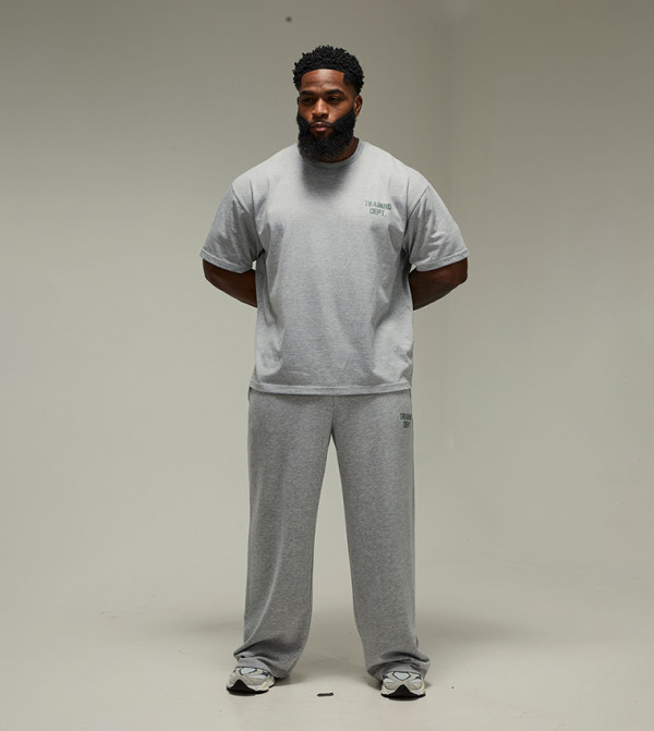 Training Dept. boohooMAN - Grey Round Neck T-Shirts