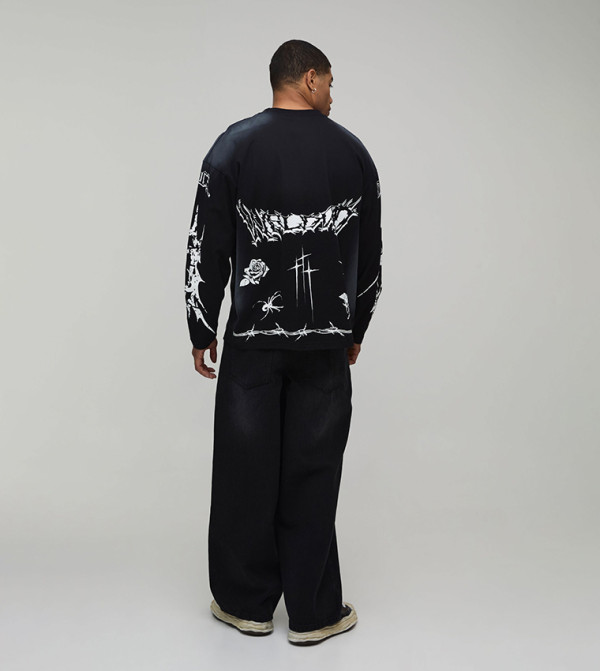boohooMAN boohooMAN - BLACK Relaxed Jeans