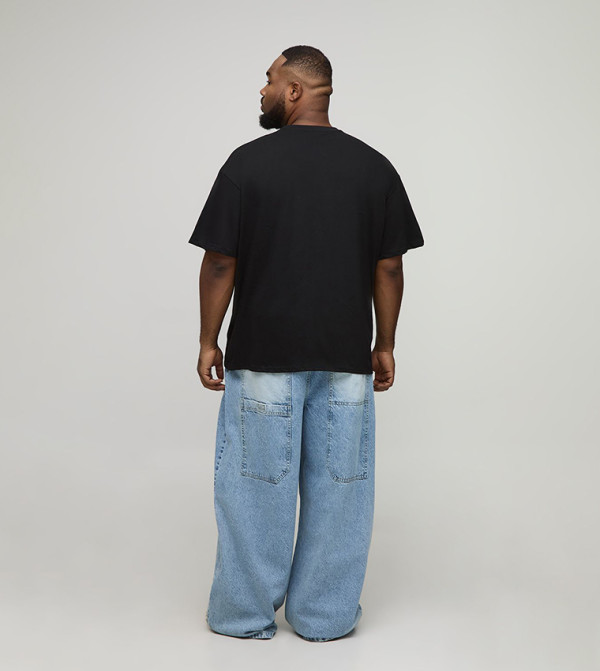 boohooMAN boohooMAN - Black Round Neck T-Shirts
