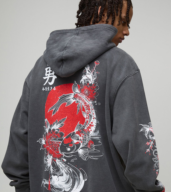 boohooMAN  Clothing - Grey Hoodies