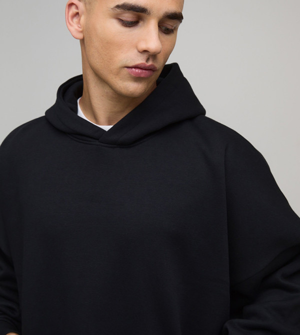 boohooMAN Hoodies & Sweatshirts - Black Hoodies