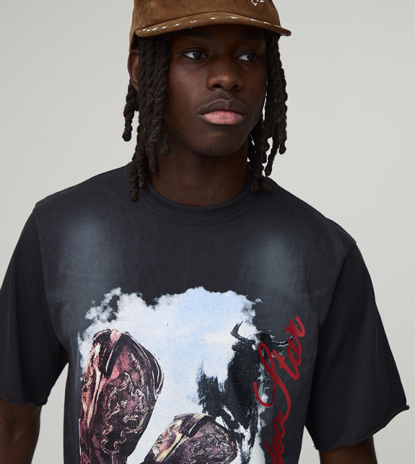 boohooMAN - BLACK Round Neck T-Shirts