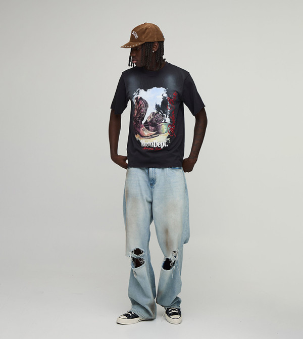 boohooMAN - BLACK Round Neck T-Shirts