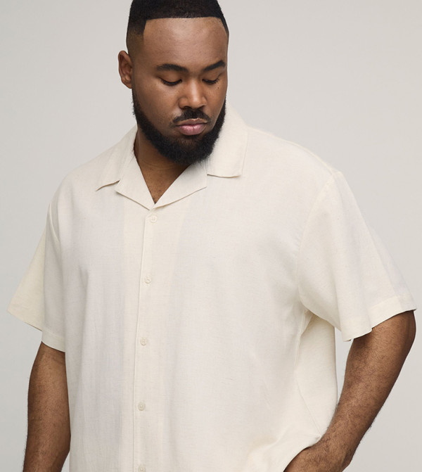 boohooMAN  Short Sleeves - Beige Short Sleeves