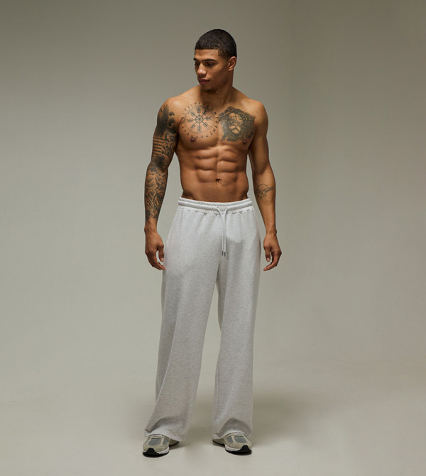 بوهو مان  ملابس - رمادي بنطال كاجوال