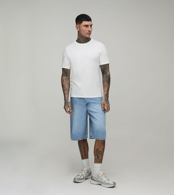 boohooMAN  Shorts - Blue Denim shorts