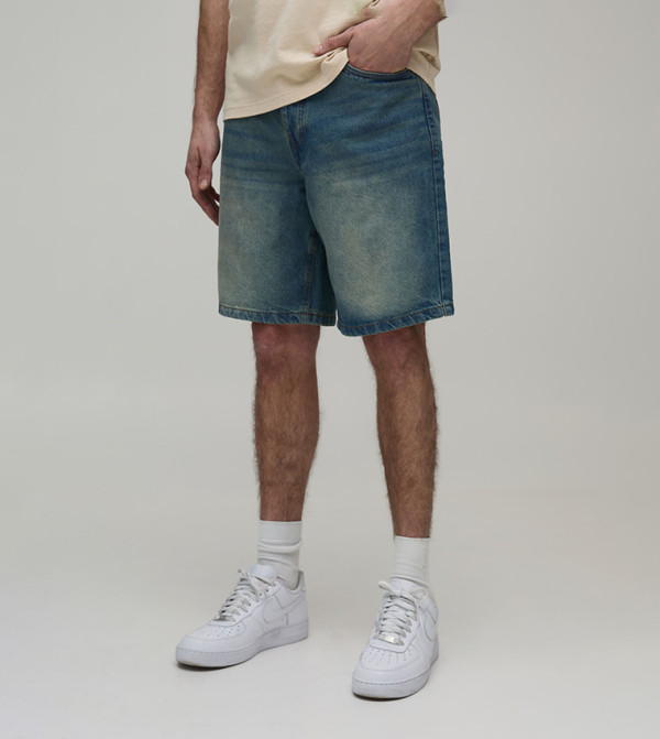 boohooMAN  Shorts - Blue Denim shorts