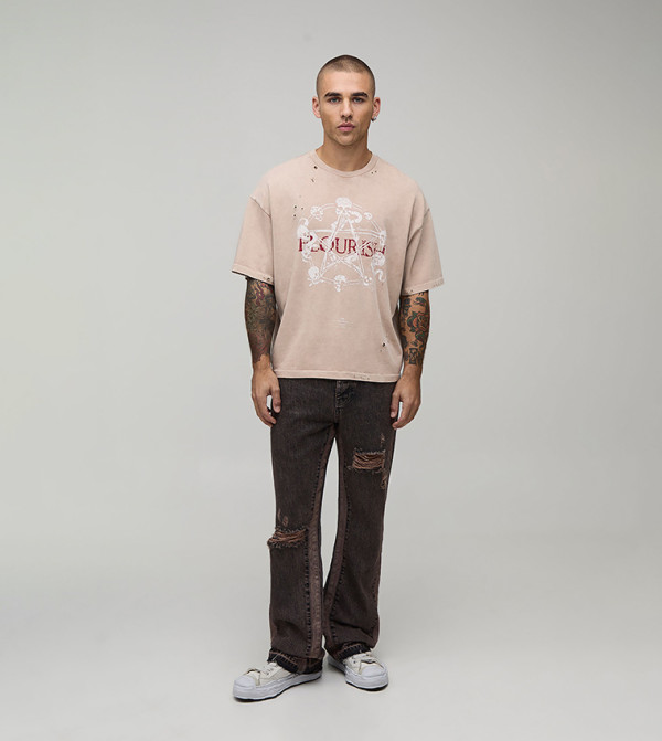 boohooMAN  Clothing Set - Beige Co-Ord Set