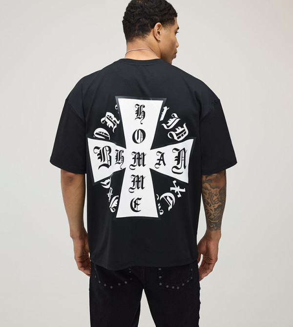 boohooMAN  - BLACK Round Neck T-Shirts