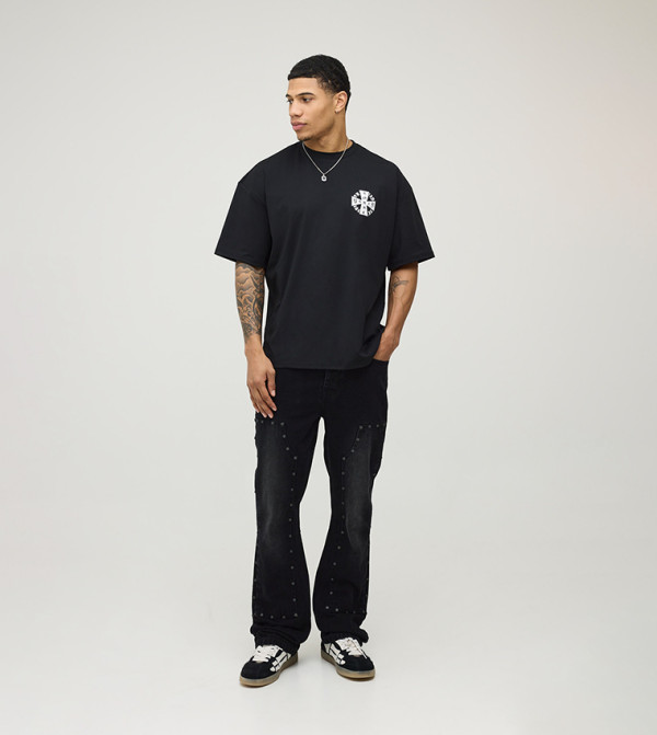 boohooMAN  - BLACK Round Neck T-Shirts