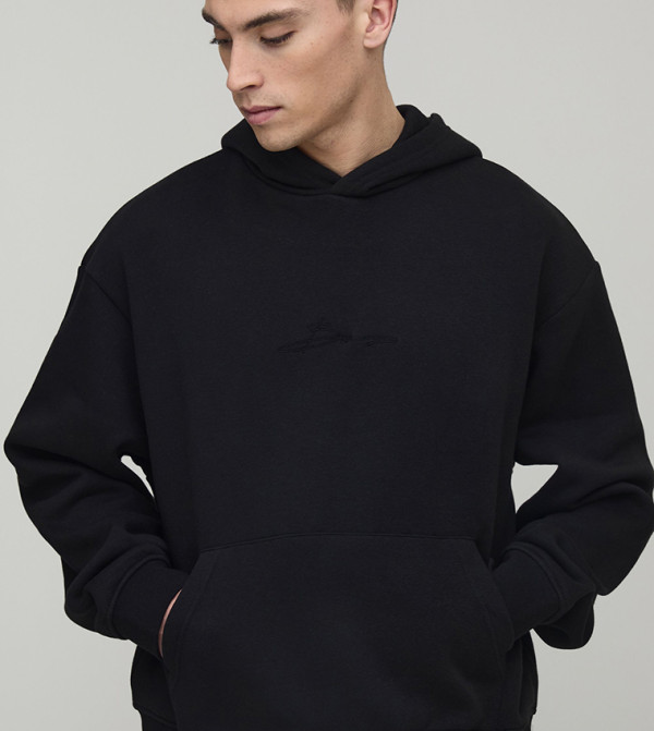 boohooMAN Hoodies & Sweatshirts - BLACK Hoodies