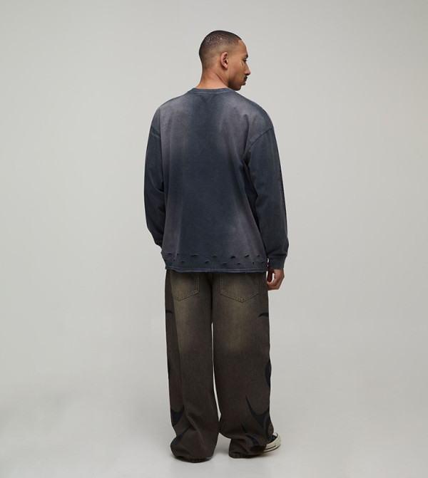 boohooMAN  Jeans - Brown Relaxed Jeans