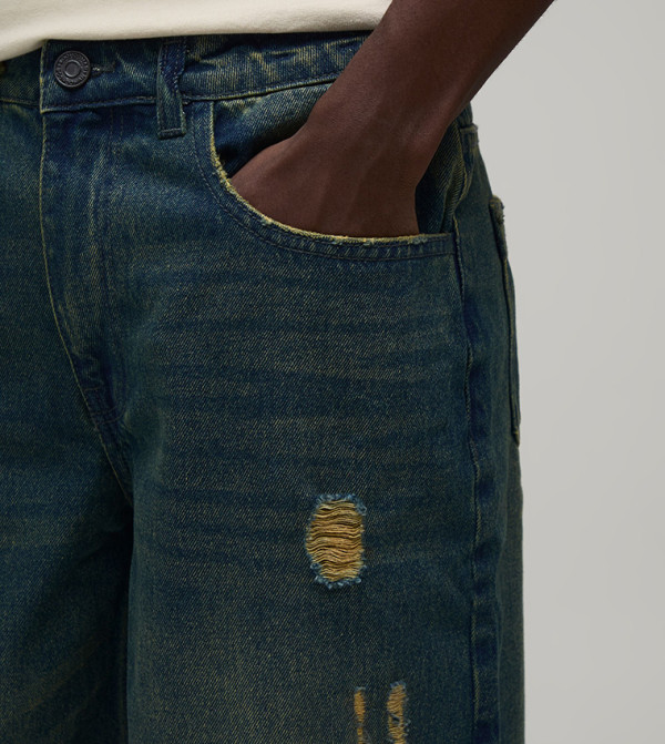 بوهو مان  relaxed-denim-cargo - أخضر Relaxed Jeans