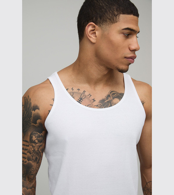 boohooMAN  Vests - White Vests