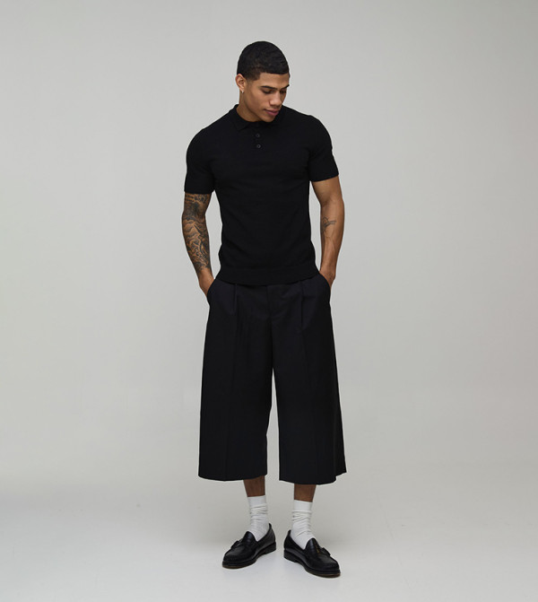 بوهو مان  - أسود قمصان بولو