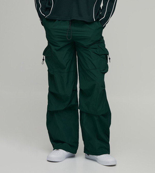 بوهو مان  relaxed-denim-cargo - أخضر بنطال مشي وركض - جوجرز