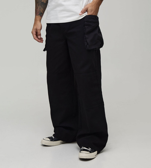 boohooMAN  Cargos - BLACK Cargos