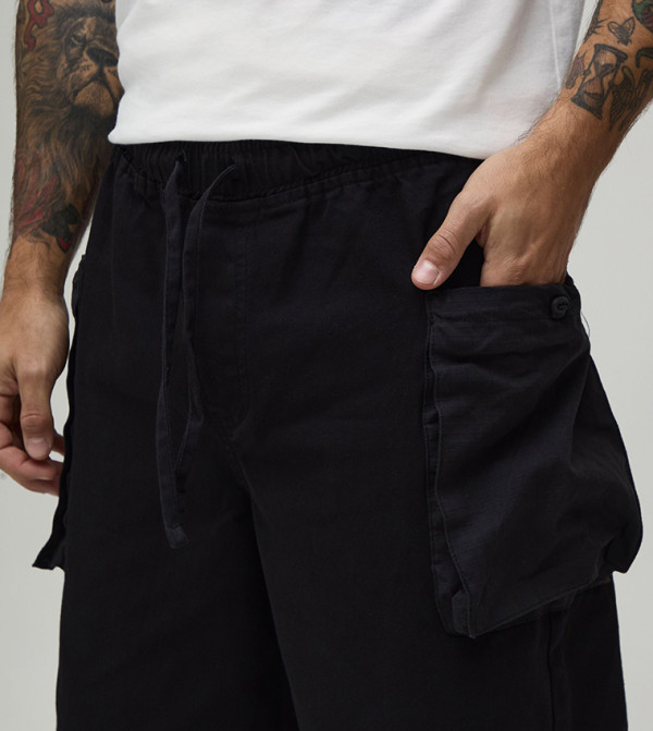 boohooMAN  Cargos - BLACK Cargos