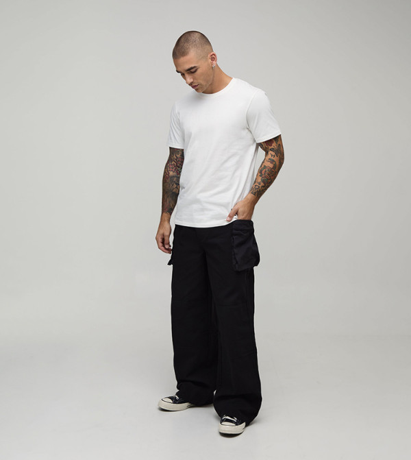 boohooMAN  Cargos - BLACK Cargos