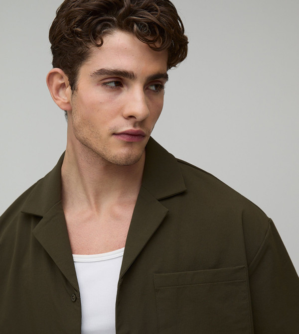 boohooMAN  Short Sleeves - Khaki Short Sleeves
