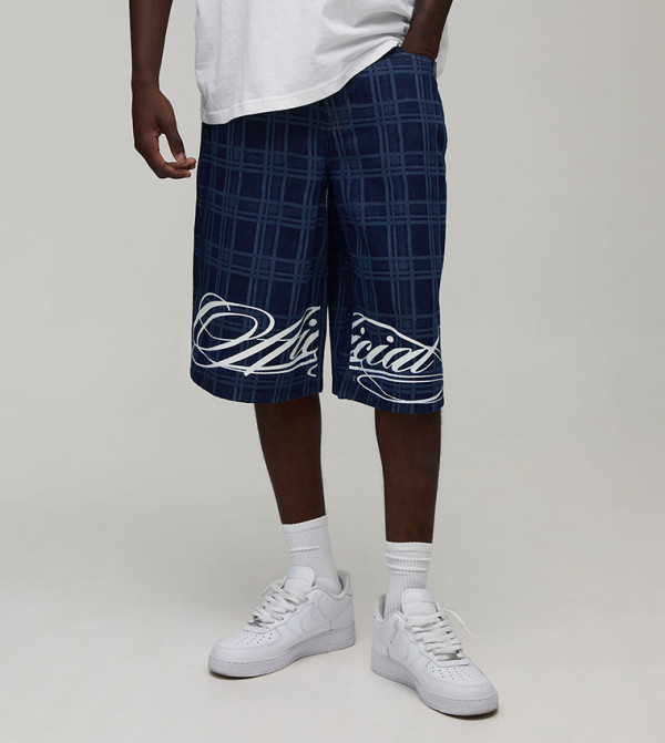 boohooMAN Denim Shorts - Indigo Denim shorts