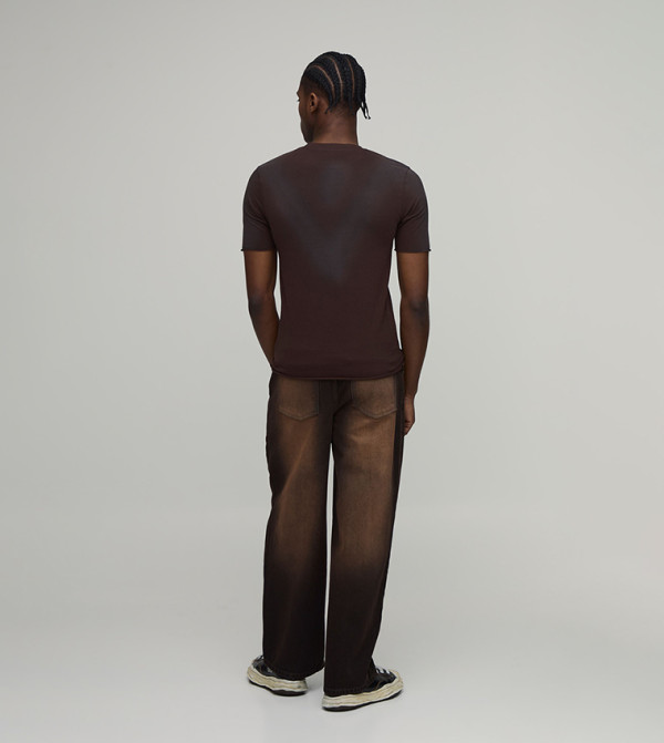 boohooMAN  Jeans - Brown Relaxed Jeans