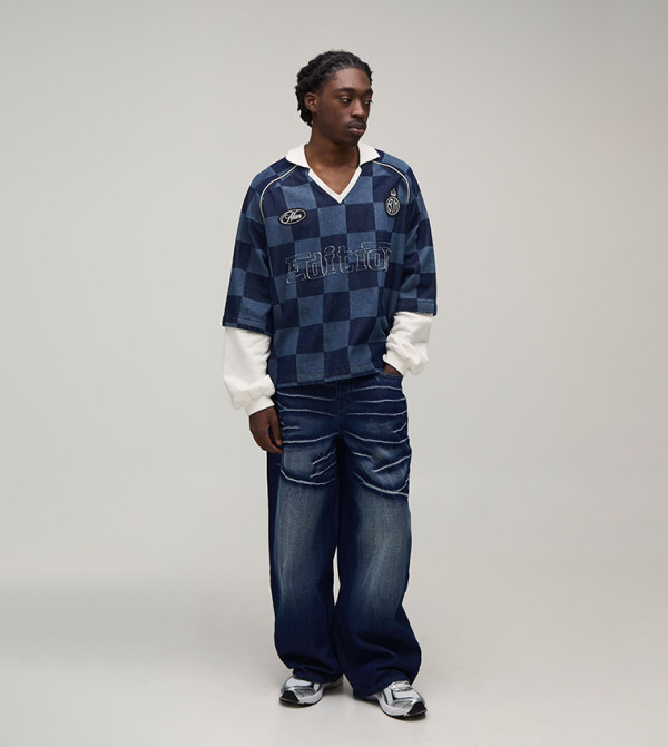 boohooMAN  Relaxed Jeans - Blue Relaxed Jeans