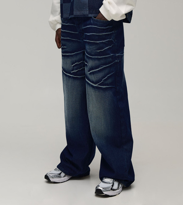 boohooMAN  Relaxed Jeans - Blue Relaxed Jeans