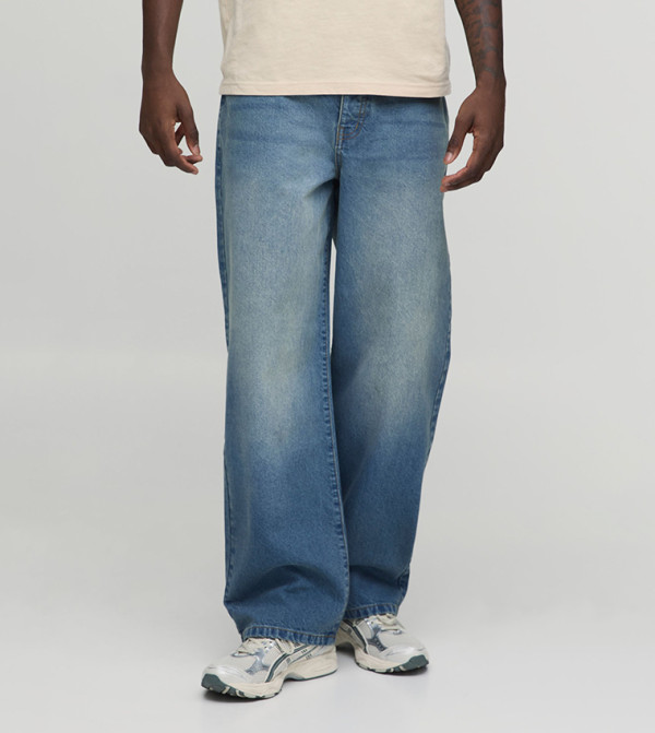 بوهو مان جينزات واسعة - أزرق Relaxed Jeans