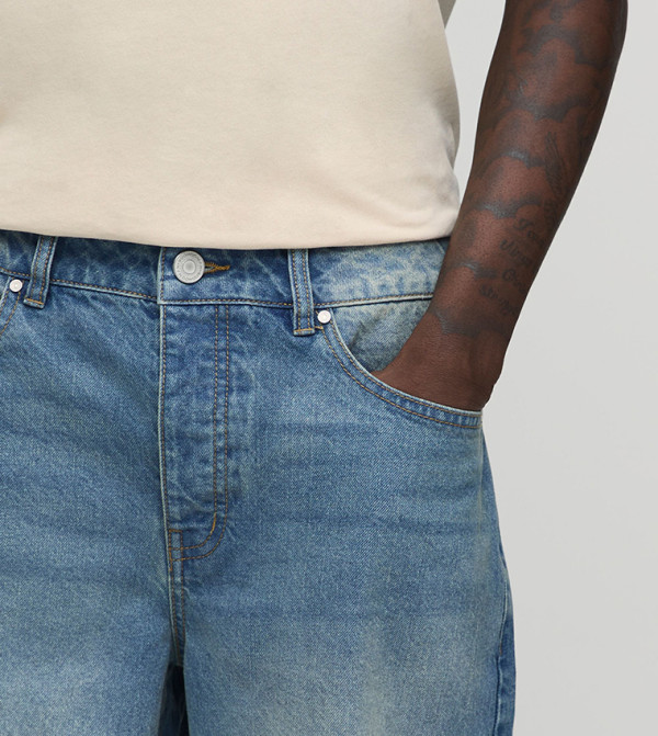 بوهو مان جينزات واسعة - أزرق Relaxed Jeans