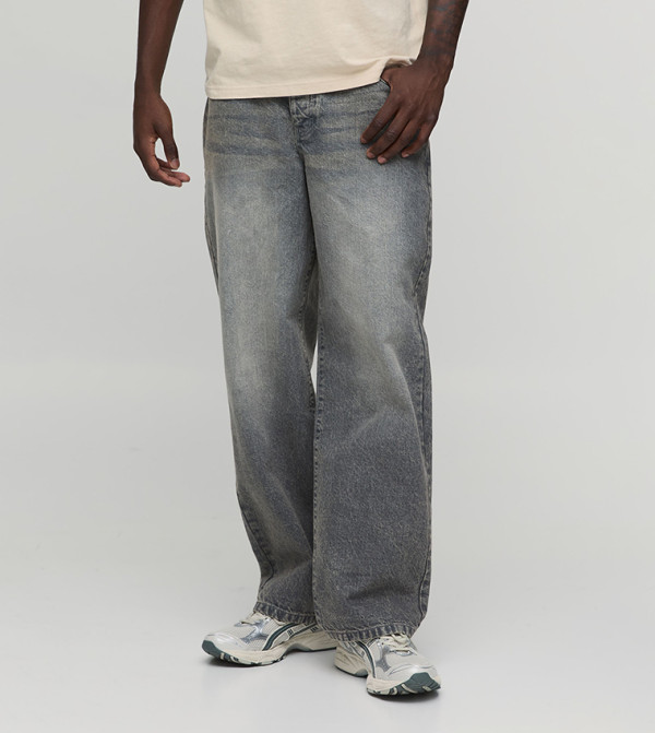 بوهو مان جينزات واسعة - رمادي Relaxed Jeans