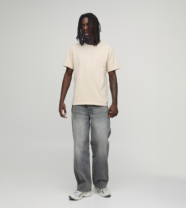 بوهو مان جينزات واسعة - رمادي Relaxed Jeans